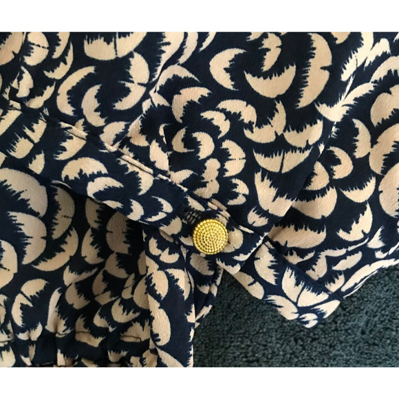 Forever 21 Women’s Size S I Love H81 Floral ¾ Length Sleeve Pleated Peplum Top - Picture 6 of 11